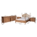Baxton Studio Neviah 5-Piece Bedroom Set with 2-Drawer Nightstands, King, Beech Brown - BSOMG0267-1-Beech/5702 Rattan-King 5PC Four Poster Bedroom Set