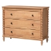 Baxton Studio Neviah 5-Piece Bedroom Set with 2-Drawer Nightstands, King, Beech Brown - BSOMG0267-1-Beech/5702 Rattan-King 5PC Four Poster Bedroom Set