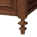 Baxton Studio Neviah Four Poster Bed with Woven Rattan Headboard, Queen, Walnut Brown - BSOMG0267-1-Walnut/5702 Rattan-Queen-Four Poster Bed