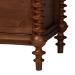 Baxton Studio Neviah 4-Piece Bedroom Set with 2-Drawer Nightstands, King, Walnut Brown - BSOMG0267-1-Walnut/5702 Rattan-King 4PC Four Poster Bedroom Set
