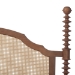 Baxton Studio Neviah 4-Piece Bedroom Set with 2-Drawer Nightstands, King, Walnut Brown - BSOMG0267-1-Walnut/5702 Rattan-King 4PC Four Poster Bedroom Set