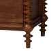 Baxton Studio Neviah 4-Piece Bedroom Set with 1-Drawer Nightstands, King, Walnut Brown - BSOEkua-Walnut/5702 Rattan-King 4PC Four Poster Bedroom Set