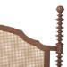 Baxton Studio Neviah 4-Piece Bedroom Set with 1-Drawer Nightstands, King, Walnut Brown - BSOEkua-Walnut/5702 Rattan-King 4PC Four Poster Bedroom Set