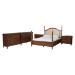 Baxton Studio Neviah 5-Piece Bedroom Set with 2-Drawer Nightstands, Queen, Walnut Brown