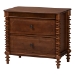 Baxton Studio Neviah 5-Piece Bedroom Set with 2-Drawer Nightstands, Queen, Walnut Brown - BSOMG0267-1-Walnut/5702 Rattan-Queen 5PC Four Poster Bedroom Set