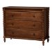 Baxton Studio Neviah 5-Piece Bedroom Set with 2-Drawer Nightstands, Queen, Walnut Brown - BSOMG0267-1-Walnut/5702 Rattan-Queen 5PC Four Poster Bedroom Set