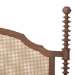 Baxton Studio Neviah 5-Piece Bedroom Set with 2-Drawer Nightstands, Queen, Walnut Brown - BSOMG0267-1-Walnut/5702 Rattan-Queen 5PC Four Poster Bedroom Set