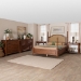 Baxton Studio Neviah 5-Piece Bedroom Set with 1-Drawer Nightstands, King, Walnut Brown - BSOEkua-Walnut/5702 Rattan-King 5PC Four Poster Bedroom Set