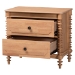 Baxton Studio Neviah 2-Drawer Nightstand, Beech Brown - BSOMG9029-Beech-2DW-NS