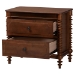 Baxton Studio Neviah 2-Drawer Nightstand, Walnut Brown - BSOMG9029-Walnut-2DW-NS