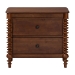 Baxton Studio Neviah 2-Drawer Nightstand, Walnut Brown - BSOMG9029-Walnut-2DW-NS