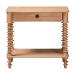 Baxton Studio Neviah 1-Drawer Nightstand, Beech Brown - BSOMG9029-Beech-1DW-NS