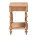 Baxton Studio Neviah 1-Drawer Nightstand, Beech Brown - BSOMG9029-Beech-1DW-NS