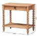 Baxton Studio Neviah 1-Drawer Nightstand, Beech Brown - BSOMG9029-Beech-1DW-NS
