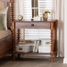 Baxton Studio Neviah 1-Drawer Nightstand, Walnut Brown - BSOMG9029-Walnut-1DW-NS