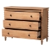 Baxton Studio Neviah 3-Drawer Chest, Beech Brown - BSOMG9029-Beech-3DW-Chest