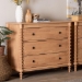 Baxton Studio Neviah 3-Drawer Chest, Beech Brown - BSOMG9029-Beech-3DW-Chest