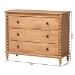 Baxton Studio Neviah 3-Drawer Chest, Beech Brown - BSOMG9029-Beech-3DW-Chest