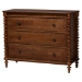 Baxton Studio Neviah 3-Drawer Chest, Walnut Brown