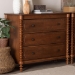Baxton Studio Neviah 3-Drawer Chest, Walnut Brown - BSOMG9029-Walnut-3DW-Chest
