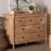 Baxton Studio Neviah 7-Drawer Dresser, Beech Brown - BSOMG9029-Beech-7DW-Dresser