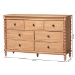 Baxton Studio Neviah 7-Drawer Dresser, Beech Brown - BSOMG9029-Beech-7DW-Dresser