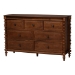 Baxton Studio Neviah 7-Drawer Dresser, Walnut Brown