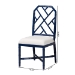 bali & pari Sergio Mahogany Wood 2-Piece Dining Chair Set, Navy Blue - BSOSergio-Navy Wooden-DC