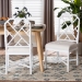 bali & pari Sergio Mahogany Wood 2-Piece Dining Chair Set, White - BSOSergio-White Wooden-DC