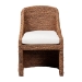 bali & pari Brenton Seagrass Wrapped Dining Chair, Brown Wash - BSOBrenton-Brown Wash-Cushion-DC