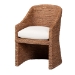 bali & pari Brenton Seagrass Wrapped Dining Armchair, Brown Wash
