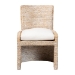 bali & pari Harlow Seagrass Wrapped Dining Chair, Whitewash - BSOHarlow-Whitewashed-Cushion-DC
