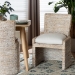 bali & pari Harlow Seagrass Wrapped Dining Chair, Whitewash - BSOHarlow-Whitewashed-Cushion-DC