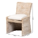 bali & pari Harlow Seagrass Wrapped Dining Chair, Whitewash - BSOHarlow-Whitewashed-Cushion-DC