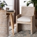 bali & pari Harlow Seagrass Wrapped Dining Armchair, Whitewash - BSOHarlow-Whitewashed-Cushion-Arm-DC