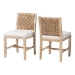 bali & pari Rivermont 2-Piece Dining Chair Set with Seagrass Backrest
