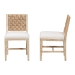 bali & pari Rivermont 2-Piece Dining Chair Set with Seagrass Backrest - BSORivermont-Whitewashed/Natural-Cushion-DC