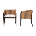 bali & pari Zeke Seagrass Wrapped 2-Piece Dining Chair Set - BSOZeke-Brown/Natural-Cushion-Arm-DC
