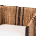 bali & pari Zeke Seagrass Wrapped 2-Piece Dining Chair Set - BSOZeke-Brown/Natural-Cushion-Arm-DC
