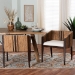 bali & pari Zeke Seagrass Wrapped 2-Piece Dining Chair Set - BSOZeke-Brown/Natural-Cushion-Arm-DC