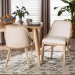 bali & pari Calloway Mahogany Wood and Natural Rattan 2-Piece Dining Chair Set - BSOCalloway-Whitewashed-DC
