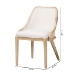 bali & pari Calloway Mahogany Wood and Natural Rattan 2-Piece Dining Chair Set - BSOCalloway-Whitewashed-DC