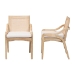 bali & pari Fairmont Natural Rattan Wrapped 2-Piece Dining Chair Set, Whitewash - BSOFairmont-Whitewashed-Cushion-DC