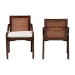 bali & pari Fairmont Natural Rattan Wrapped 2-Piece Dining Chair Set, Mocha Brown - BSOFairmont-Honey-Cushion-DC