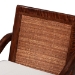 bali & pari Fairmont Natural Rattan Wrapped 2-Piece Dining Chair Set, Mocha Brown - BSOFairmont-Honey-Cushion-DC