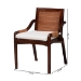 bali & pari Fairmont Natural Rattan Wrapped 2-Piece Dining Chair Set, Mocha Brown - BSOFairmont-Honey-Cushion-DC