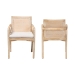 bali & pari Fairmont Natural Rattan Wrapped 2-Piece Dining Armchair Set, Whitewash - BSOFairmont-Whitewashed-Cushion-Arm-DC
