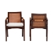 bali & pari Fairmont Natural Rattan Wrapped 2-Piece Dining Armchair Set, Mocha Brown - BSOFairmont-Honey-Cushion-Arm-DC