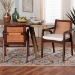 bali & pari Fairmont Natural Rattan Wrapped 2-Piece Dining Armchair Set, Mocha Brown - BSOFairmont-Honey-Cushion-Arm-DC