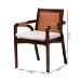 bali & pari Fairmont Natural Rattan Wrapped 2-Piece Dining Armchair Set, Mocha Brown - BSOFairmont-Honey-Cushion-Arm-DC